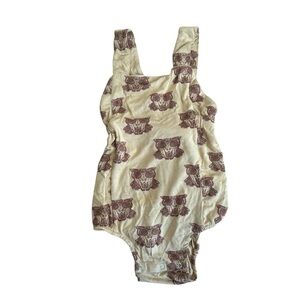 Kate Quinn Owls Bamboo Romper Bubble Sleeveless Baby Girl Size 18-24 NWOT